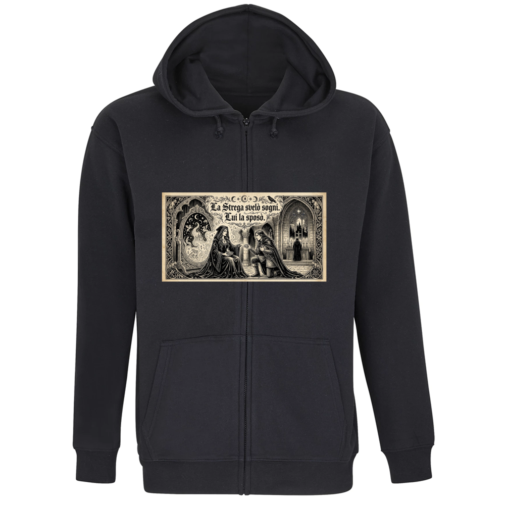 Felpa Premium Cappuccio Zip Strega