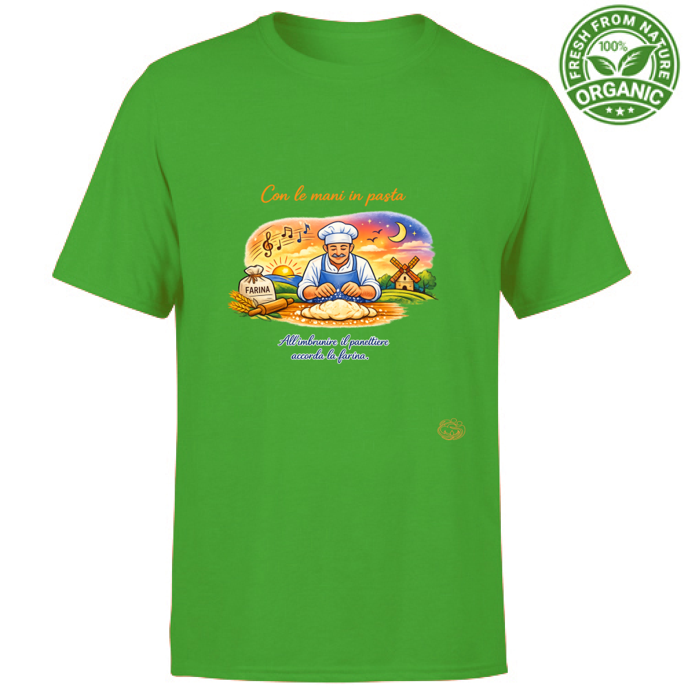 T-Shirt Unisex Organic Con le mani in pasta.