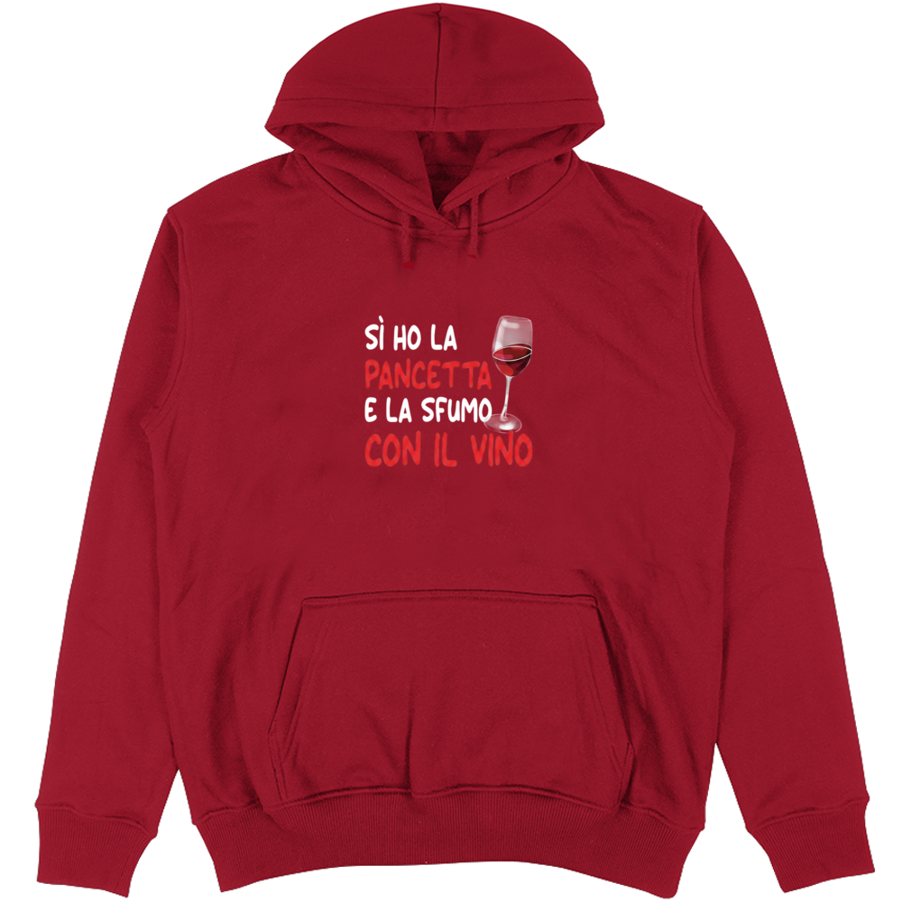 Felpa Unisex con Cappuccio Pancetta