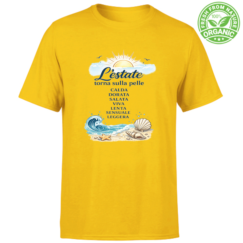 T-Shirt Unisex Organic Estate sulla pelle