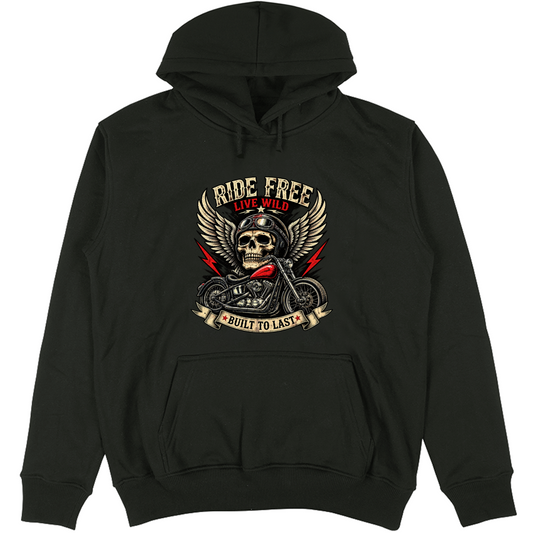 Felpa Unisex con Cappuccio Ride Free LV