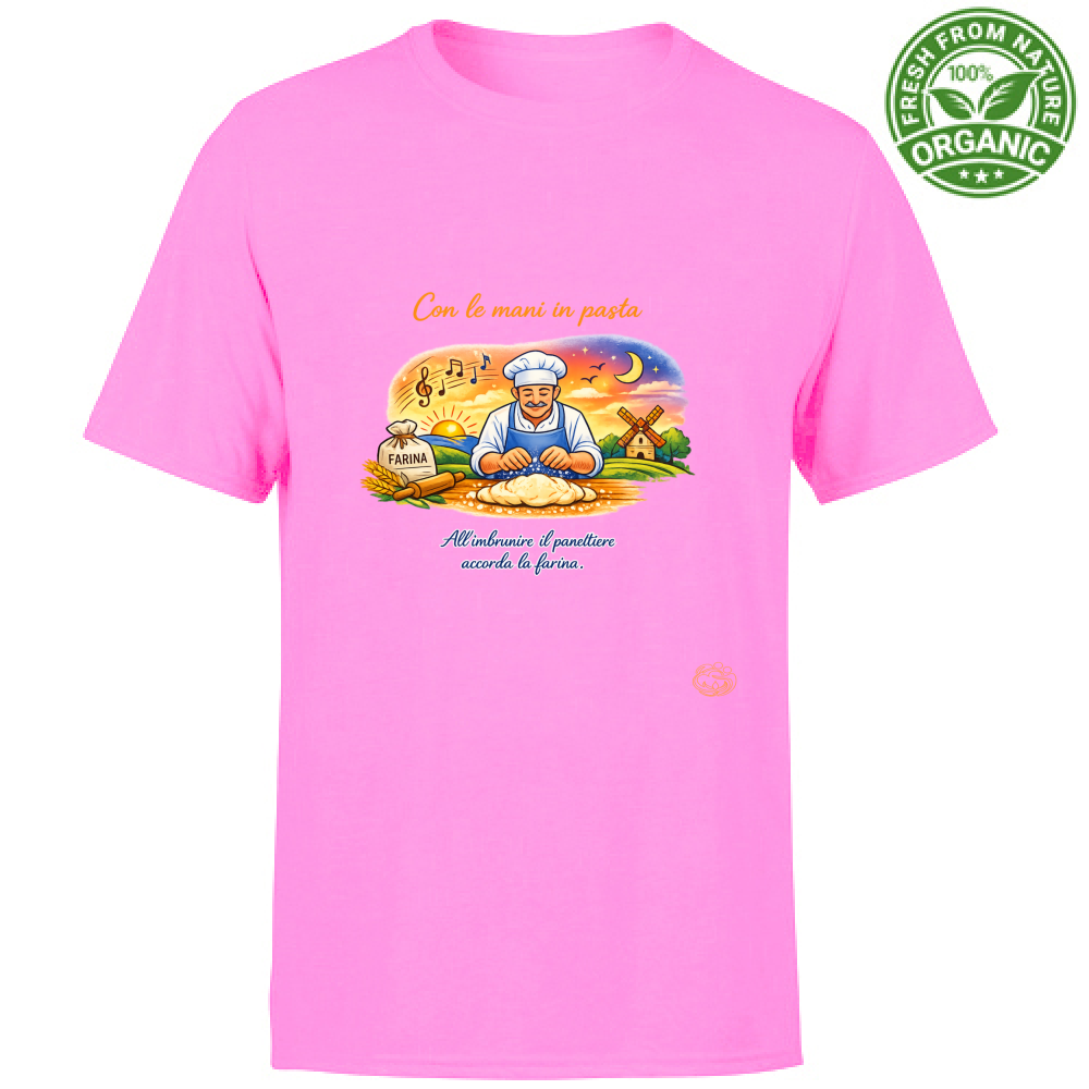 T-Shirt Unisex Organic Con le mani in pasta.