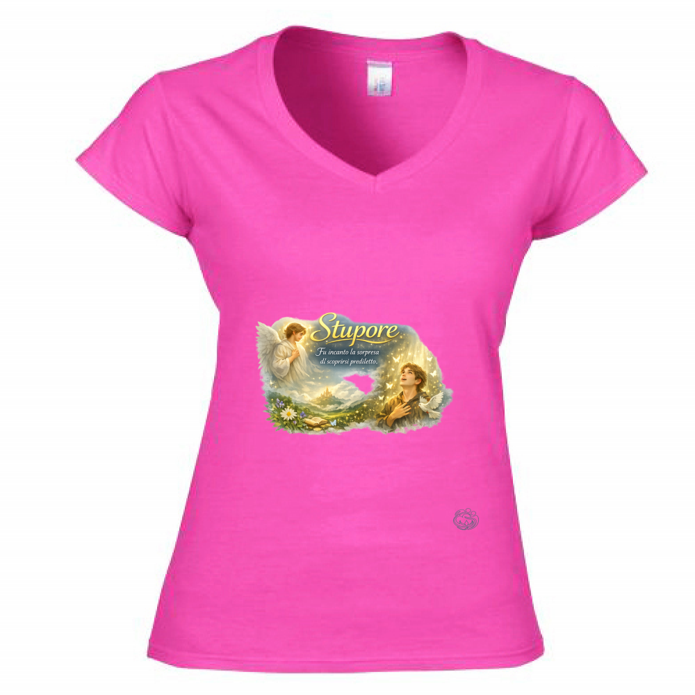 T-Shirt Donna Scollo V Stupore.