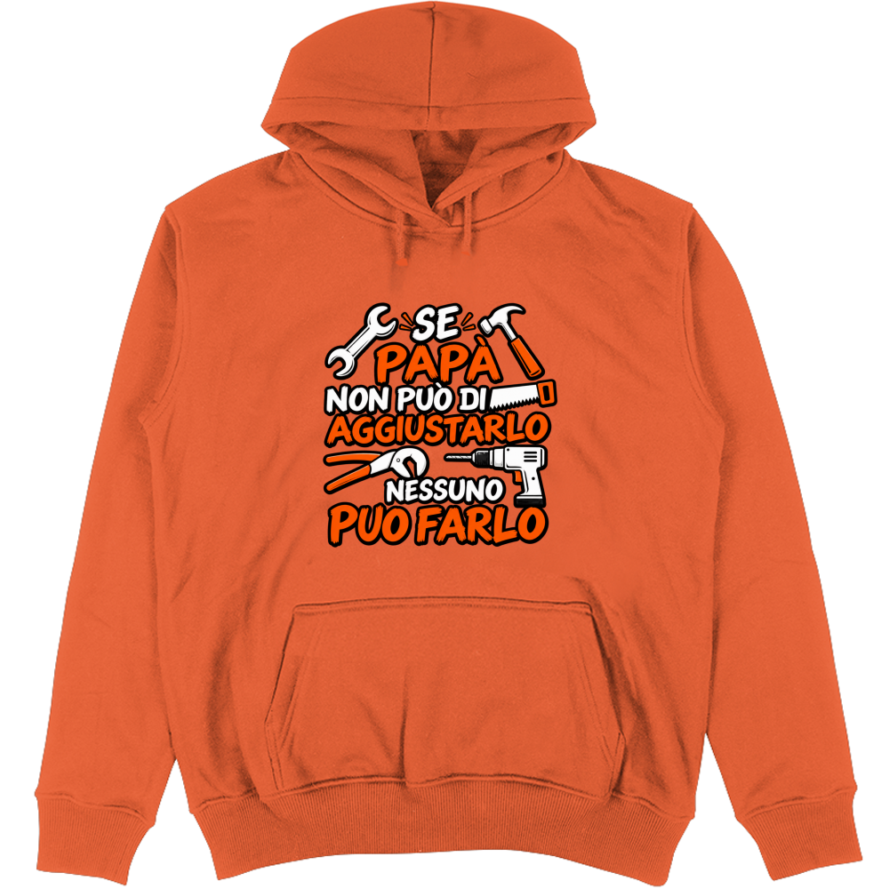 Felpa Unisex con Cappuccio Se papà...