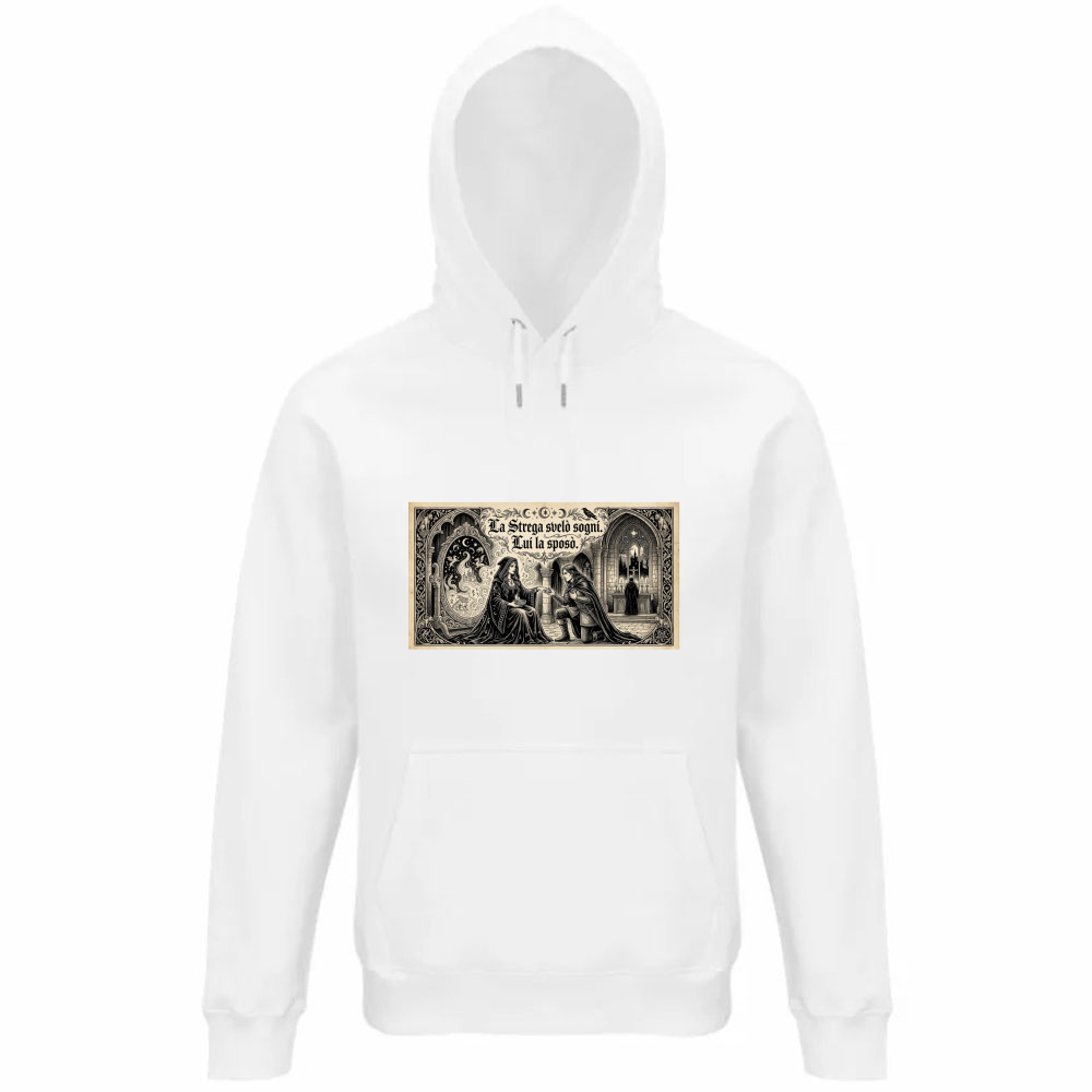 Felpa Organica Unisex Cappuccio Strega