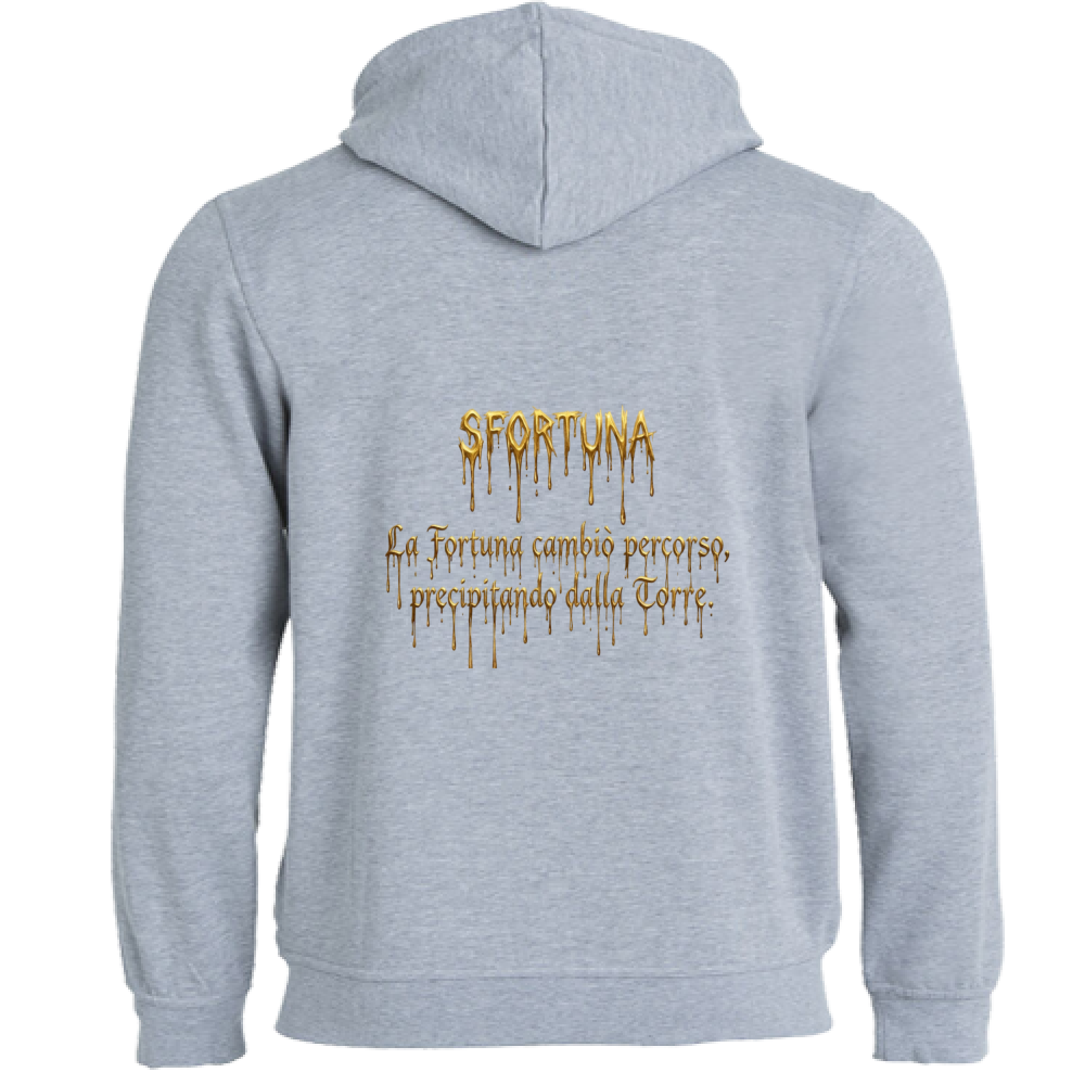 Felpa Premium Cappuccio Zip Sfortuna