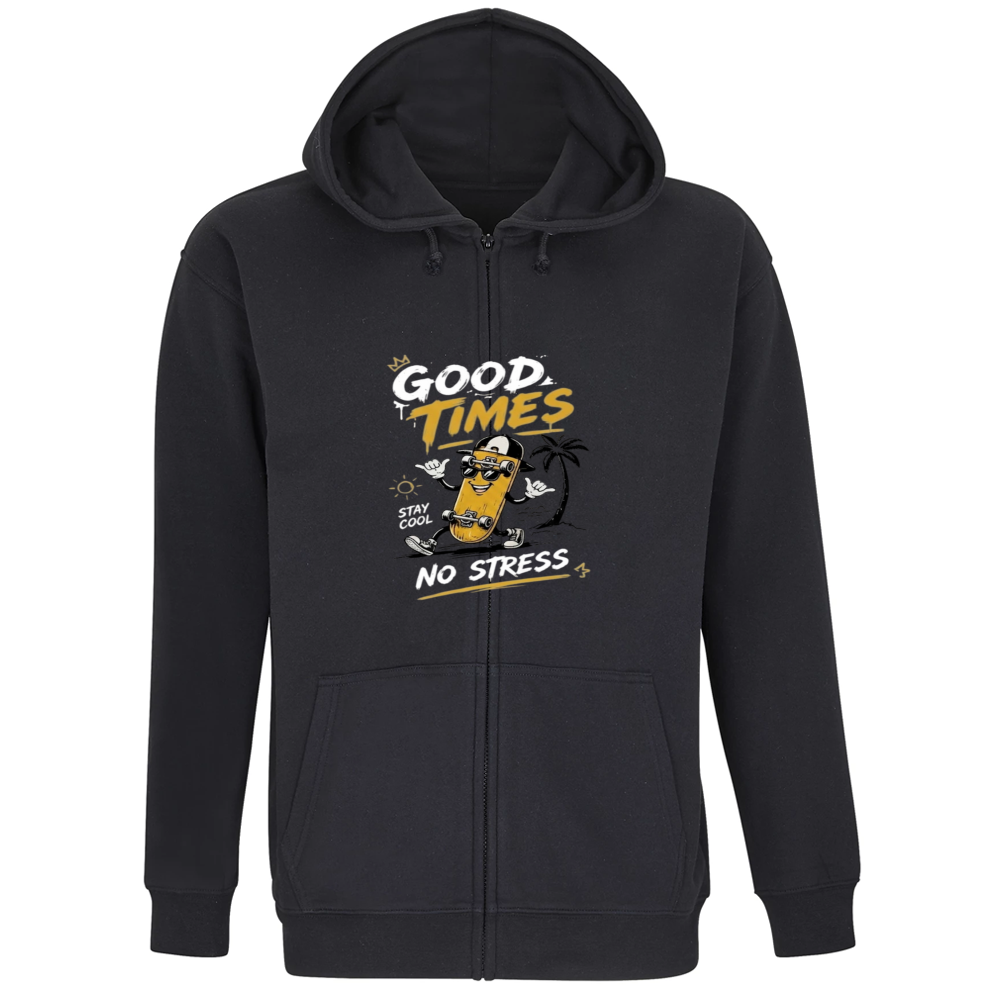 Felpa Premium Cappuccio Zip Good Times