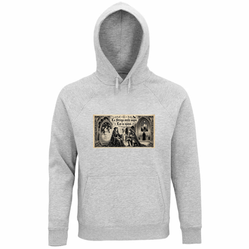 Felpa Organica Unisex Cappuccio Strega