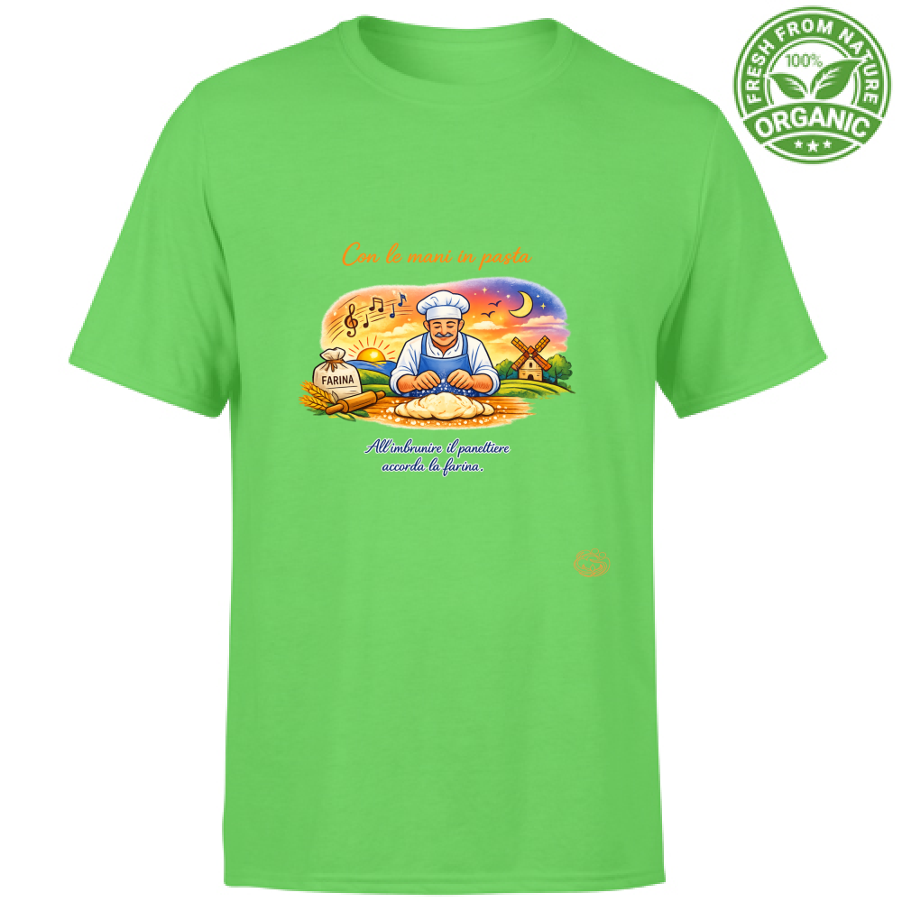 T-Shirt Unisex Organic Con le mani in pasta.