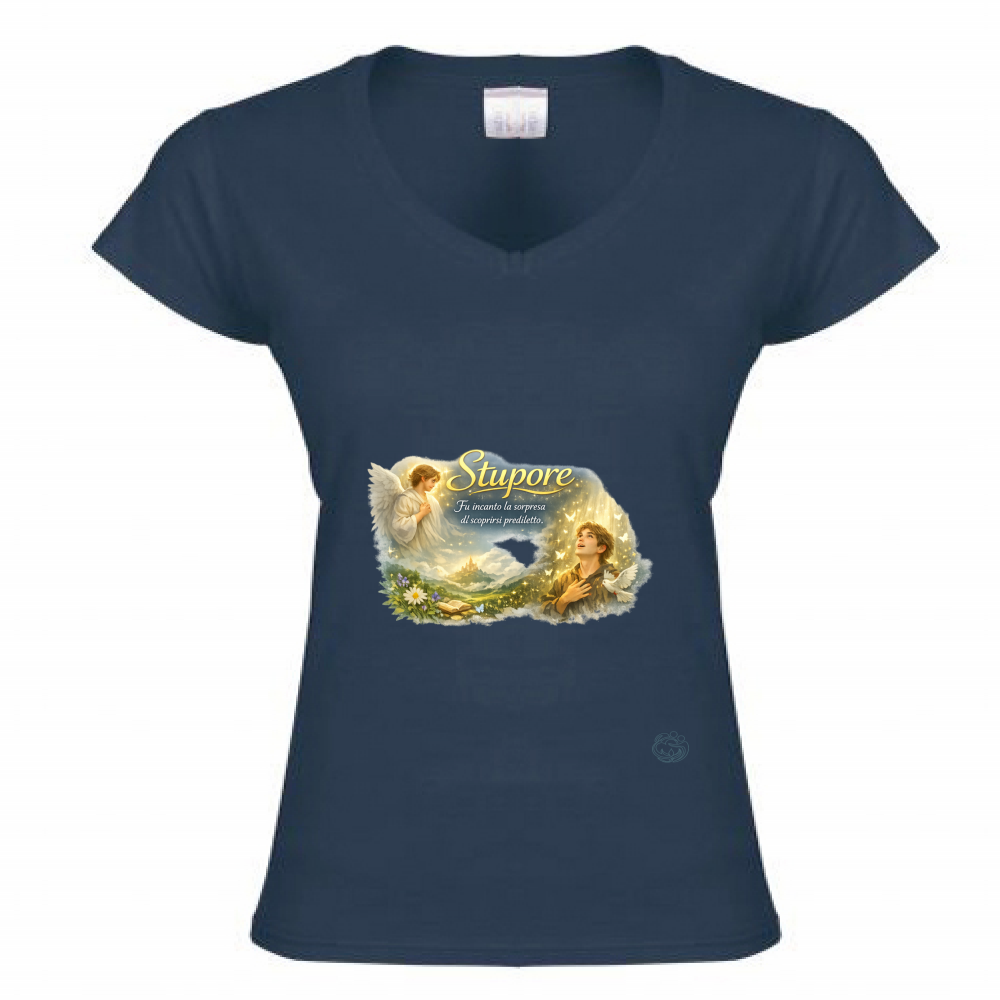 T-Shirt Donna Scollo V Stupore.