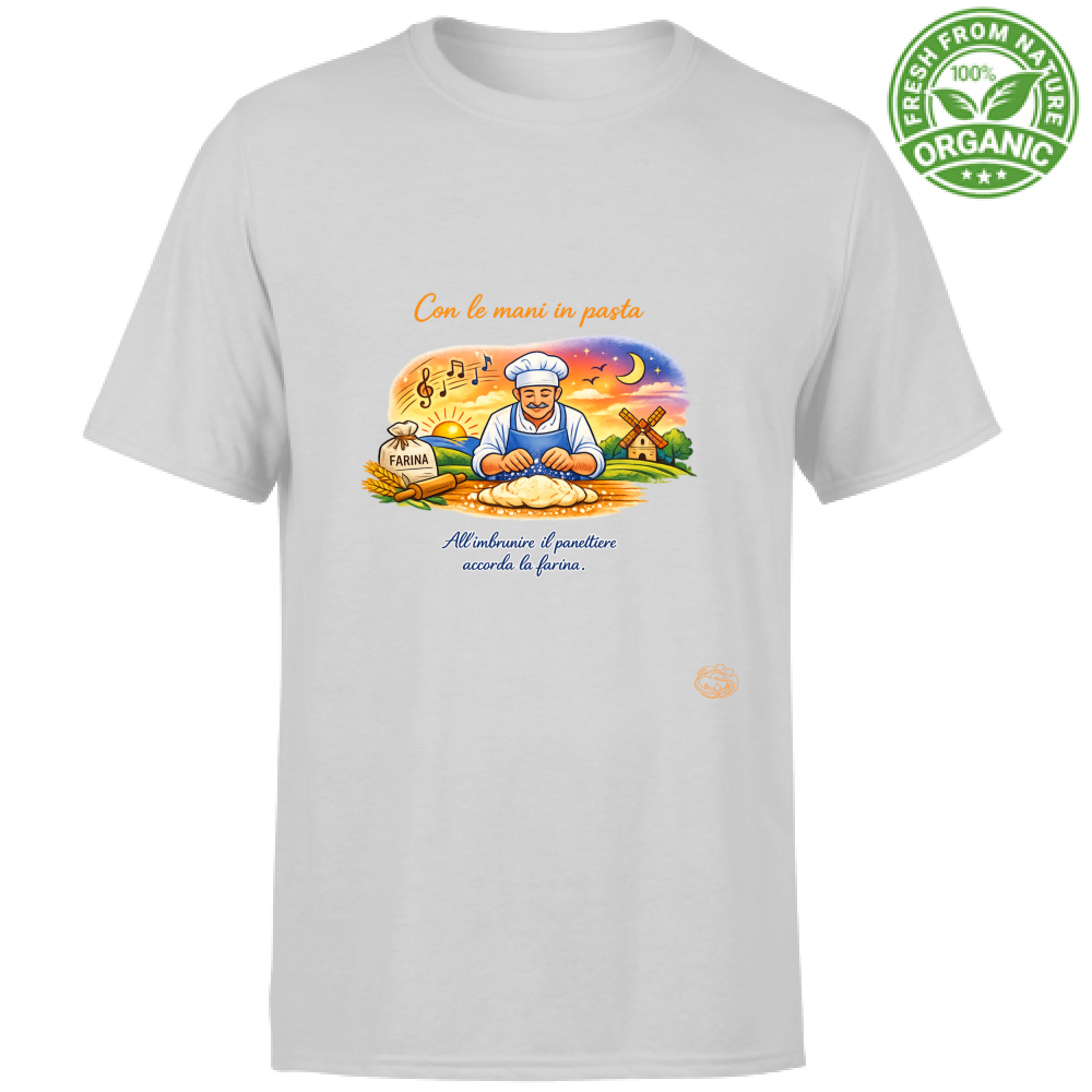 T-Shirt Unisex Organic Con le mani in pasta.