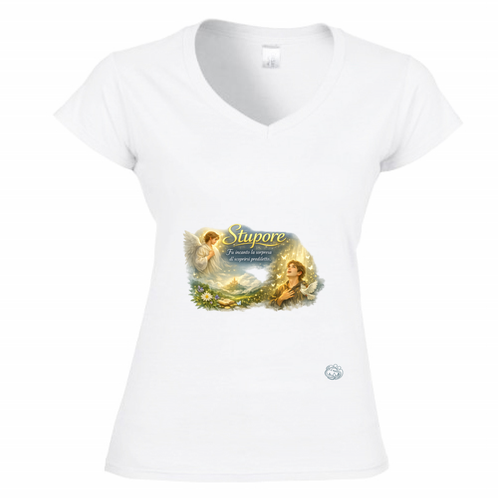 T-Shirt Donna Scollo V Stupore.