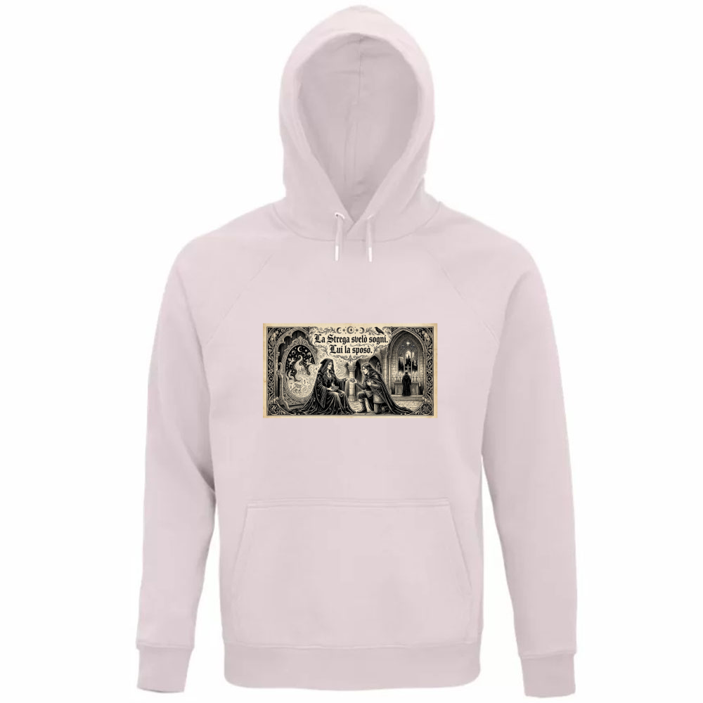 Felpa Organica Unisex Cappuccio Strega