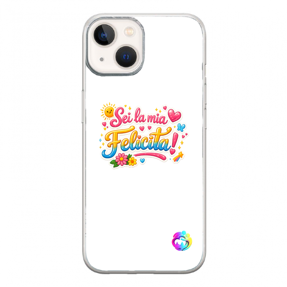 Cover Gomma iPhone 15 Plus "Felicità"