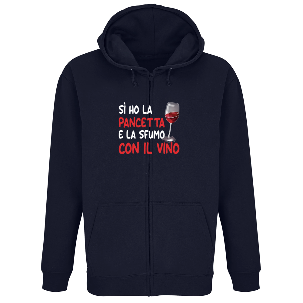 Felpa Premium Cappuccio Zip Pancetta