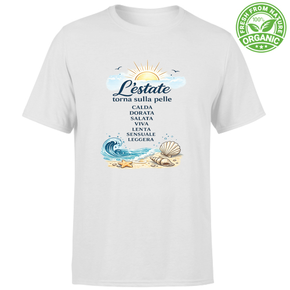 T-Shirt Unisex Organic Estate sulla pelle