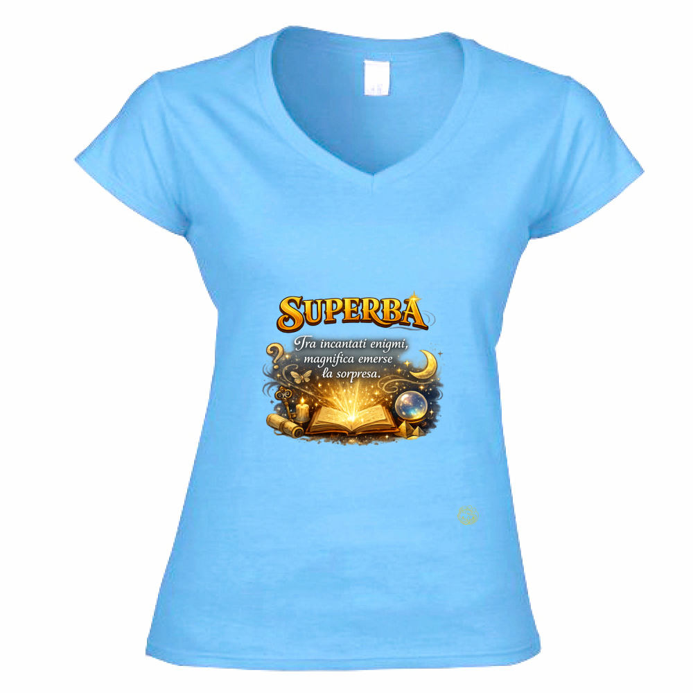 T-Shirt Donna Scollo V Superba