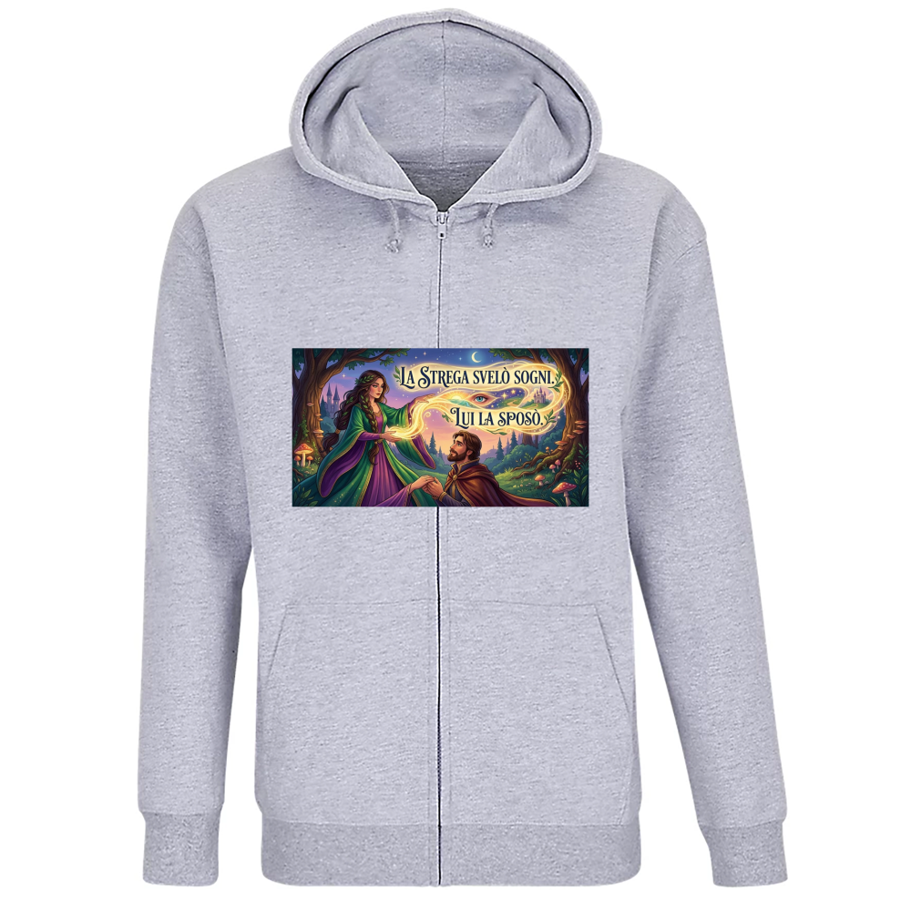 Felpa Premium Cappuccio Zip Strega