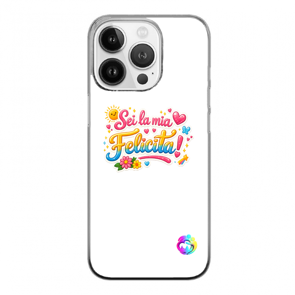 Cover Gomma iPhone 14 Pro "Felicità"