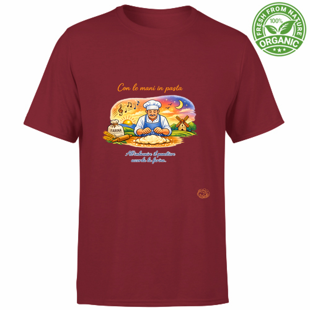 T-Shirt Unisex Organic Con le mani in pasta.