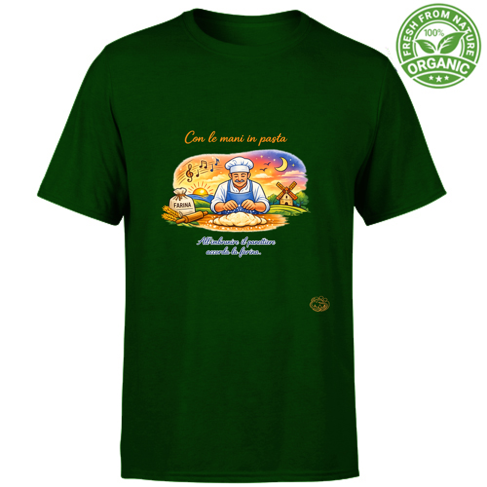 T-Shirt Unisex Organic Con le mani in pasta.