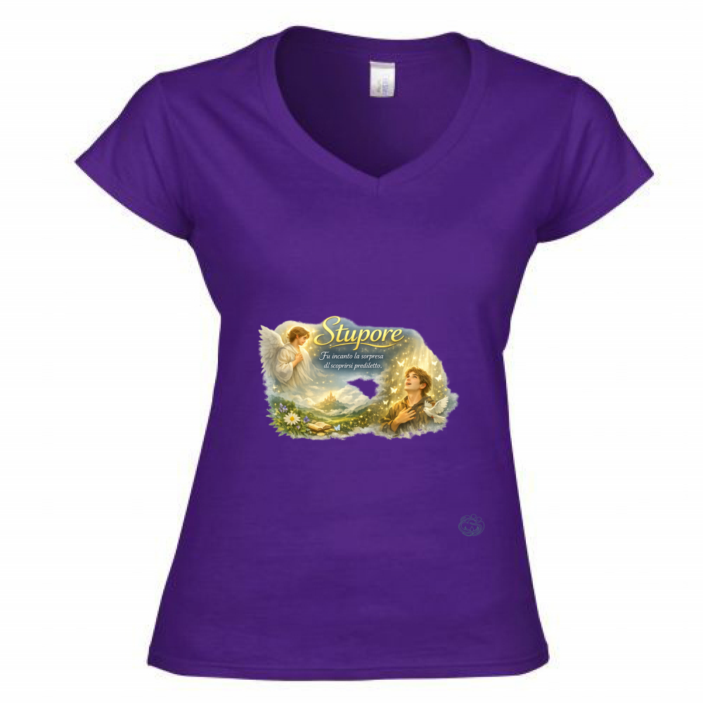 T-Shirt Donna Scollo V Stupore.