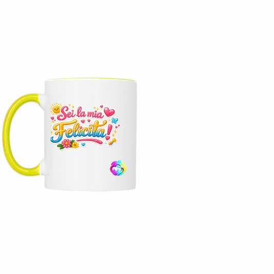 Tazza bicolore "Felicità"