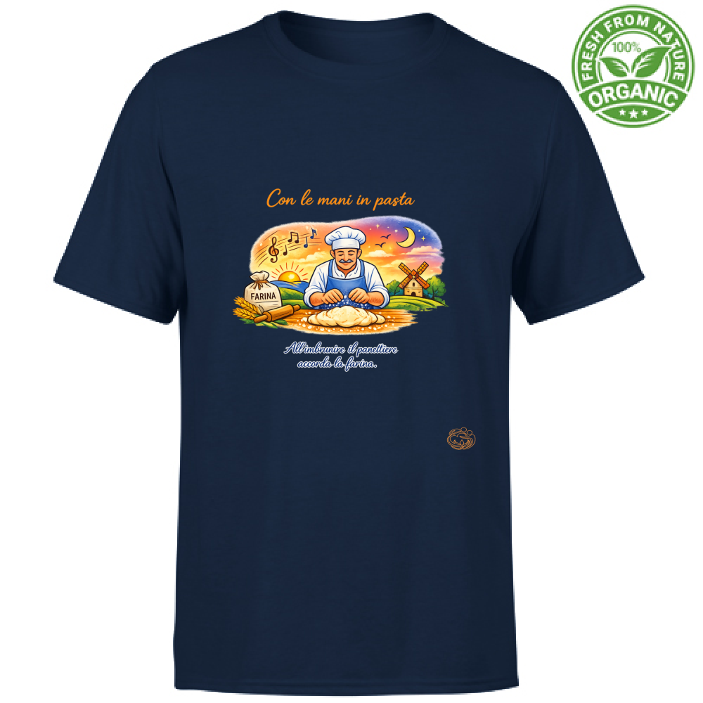 T-Shirt Unisex Organic Con le mani in pasta.