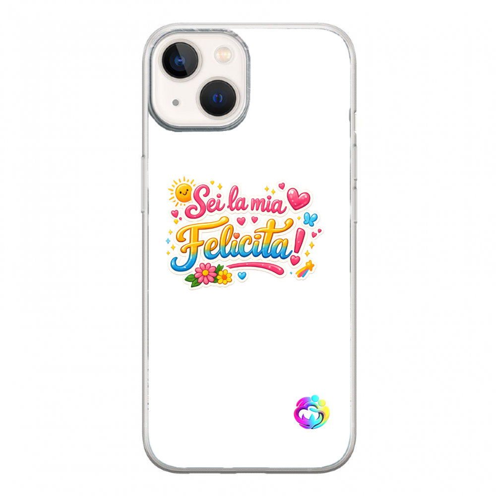 Cover Gomma iPhone 15  "Felicità"