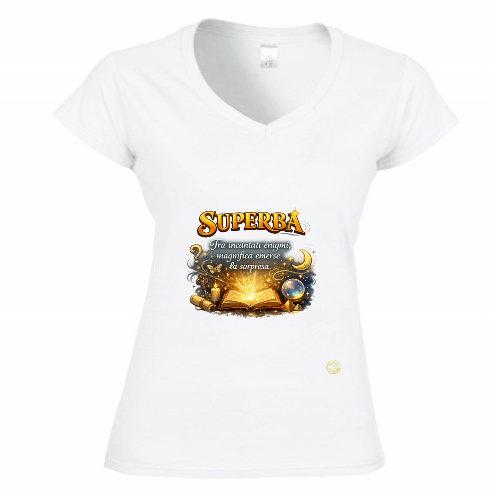 T-Shirt Donna Scollo V Superba