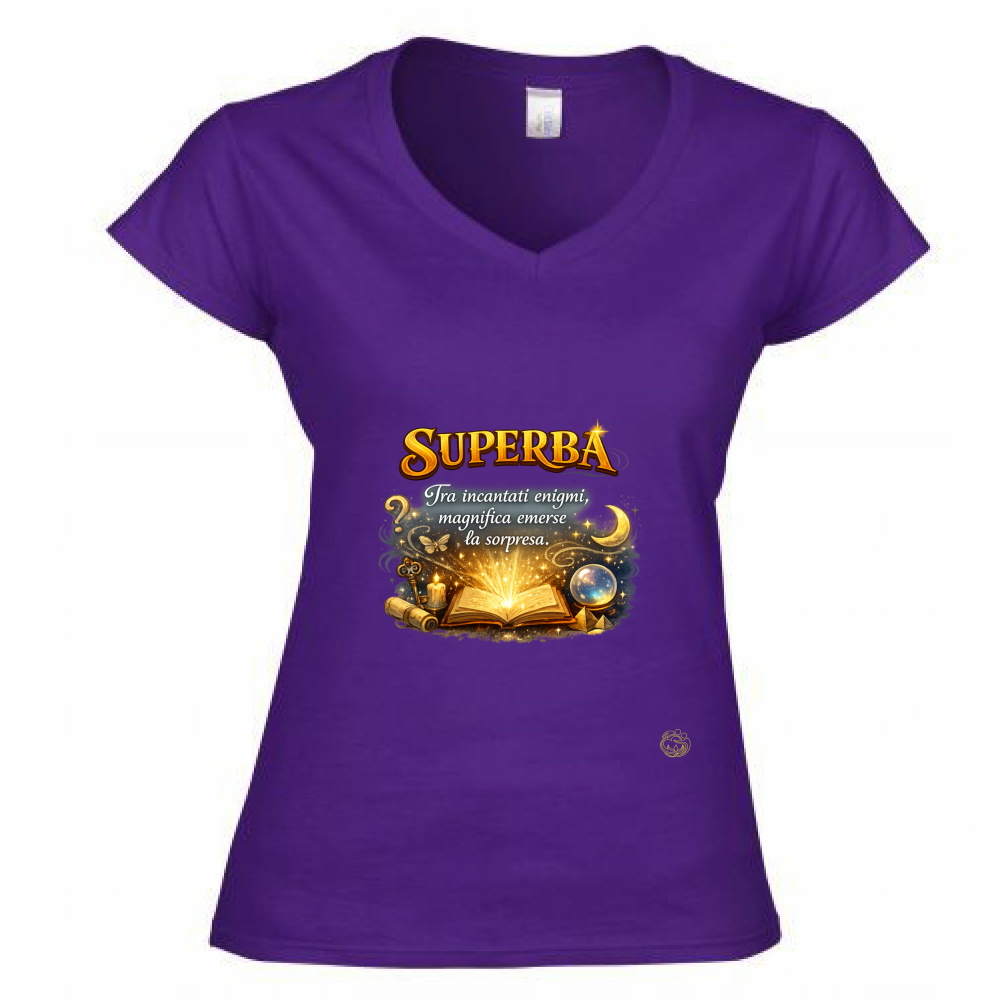 T-Shirt Donna Scollo V Superba