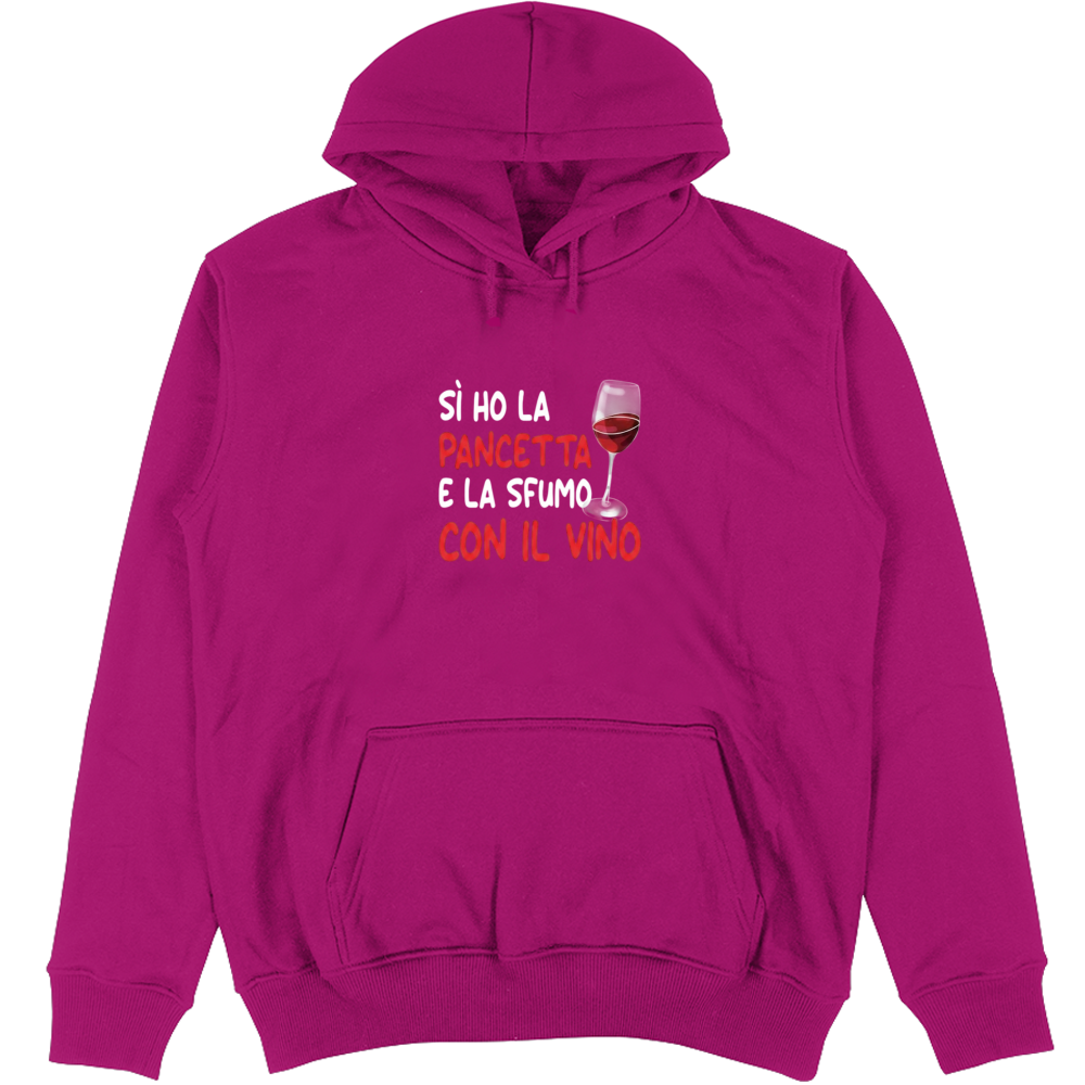 Felpa Unisex con Cappuccio Pancetta