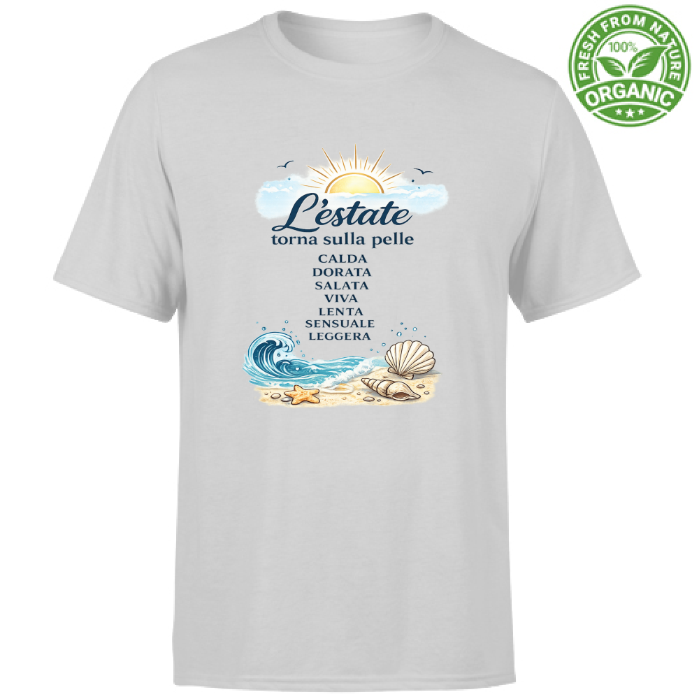 T-Shirt Unisex Organic Estate sulla pelle