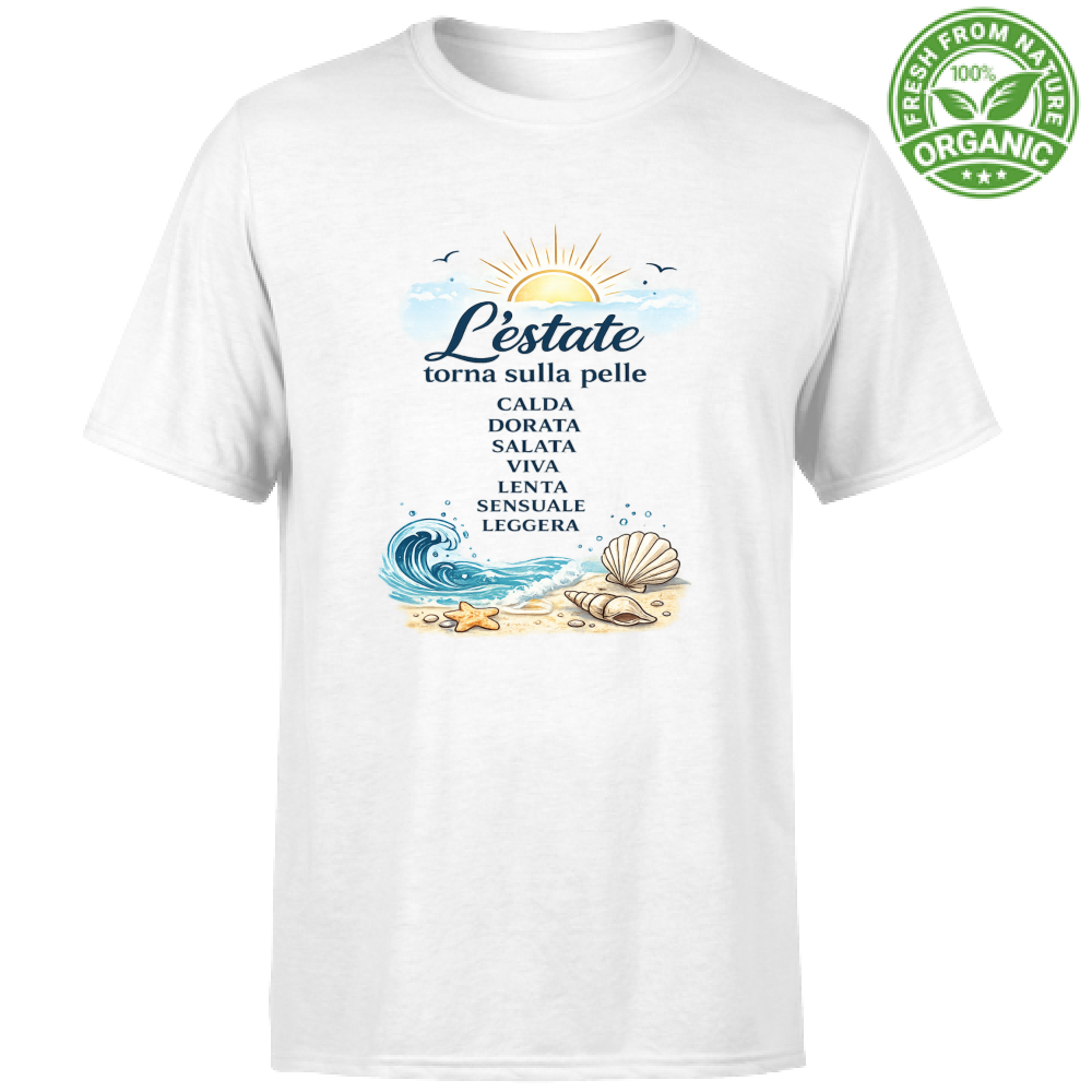 T-Shirt Unisex Organic Estate sulla pelle