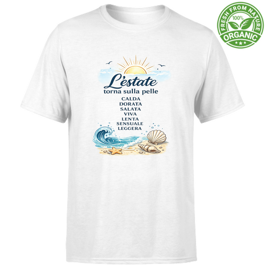 T-Shirt Unisex Organic Estate sulla pelle