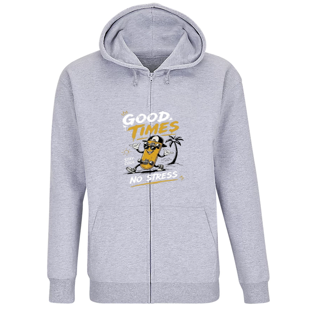 Felpa Premium Cappuccio Zip Good Times
