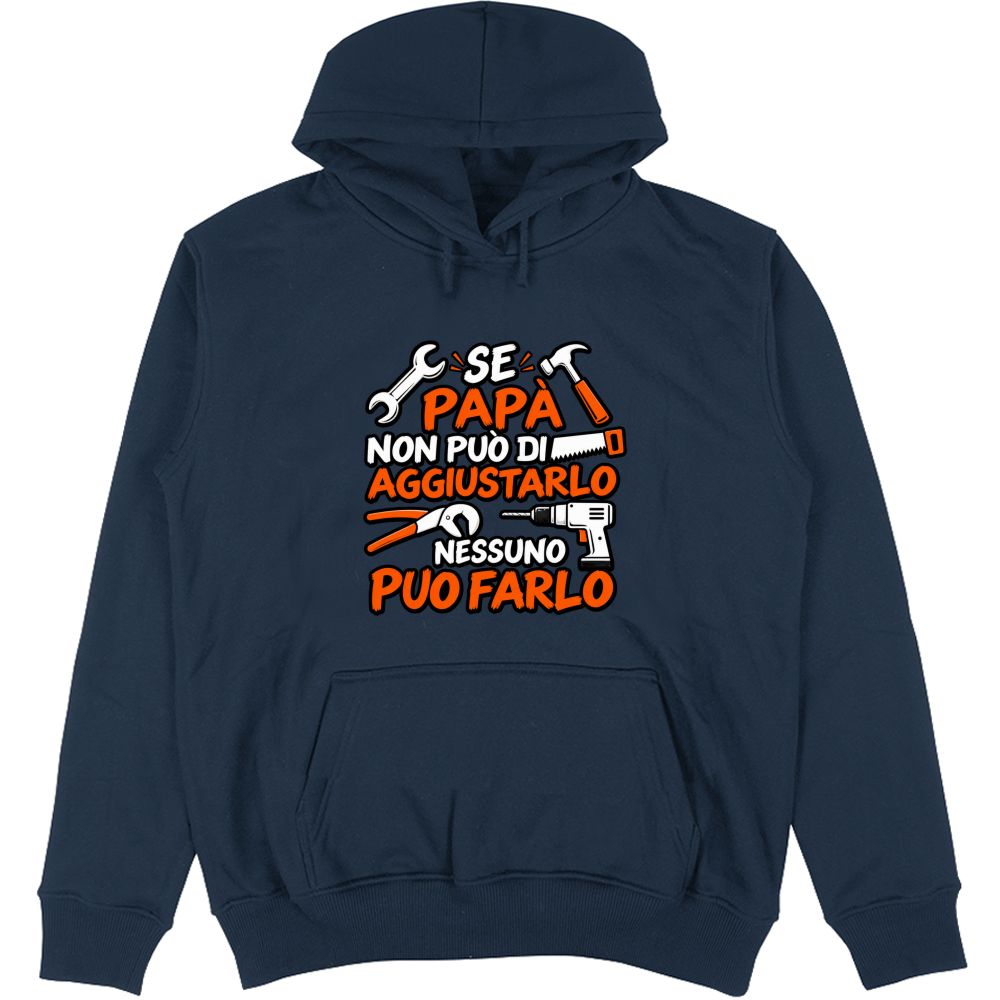 Felpa Unisex con Cappuccio Se papà...