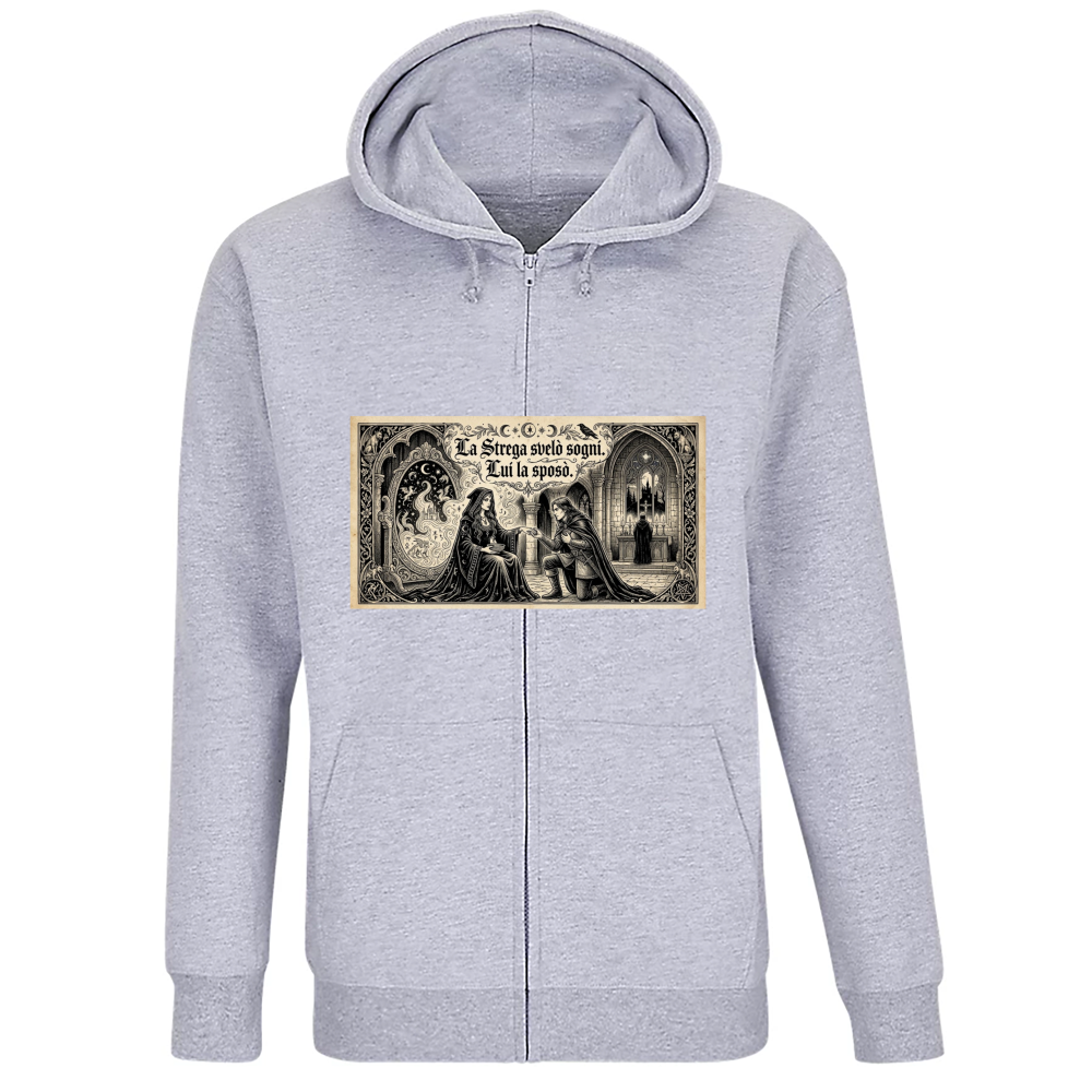 Felpa Premium Cappuccio Zip Strega