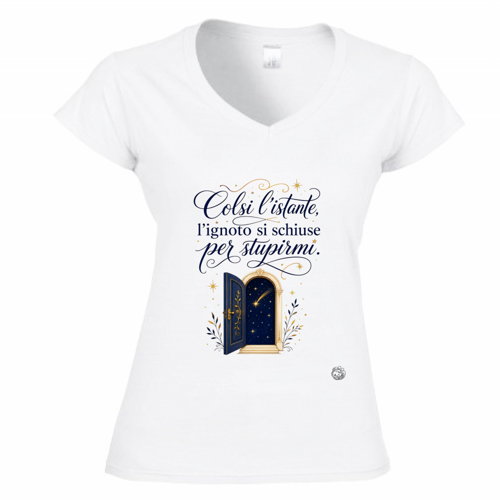 T-Shirt Donna Scollo V Istante