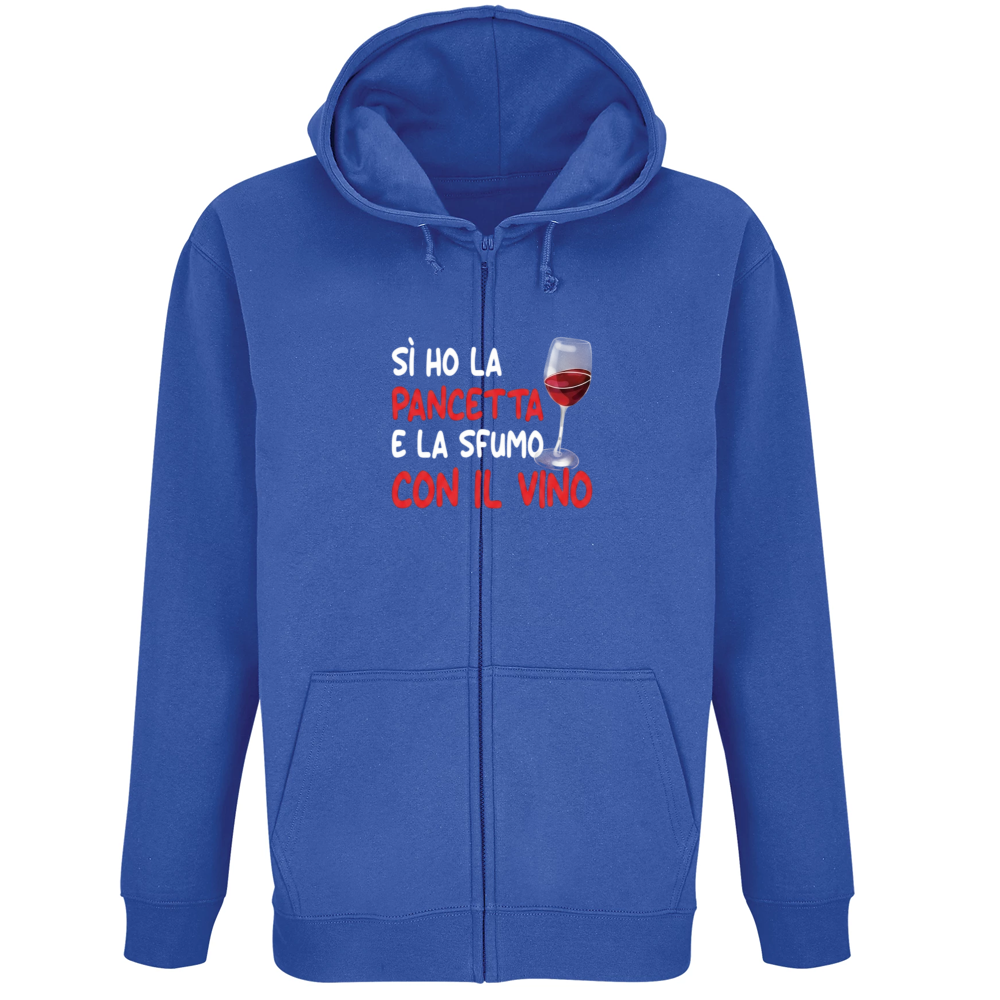 Felpa Premium Cappuccio Zip Pancetta