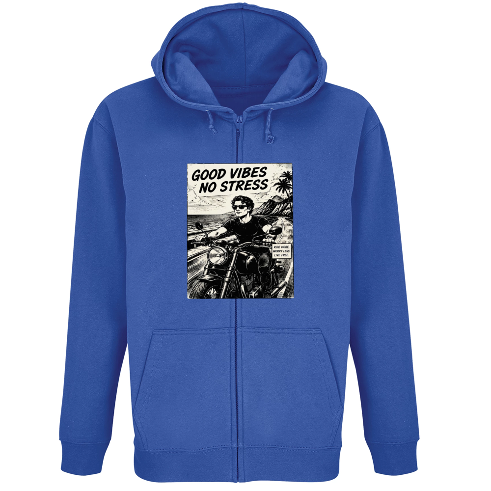 Felpa Premium Cappuccio Zip Good Vibes