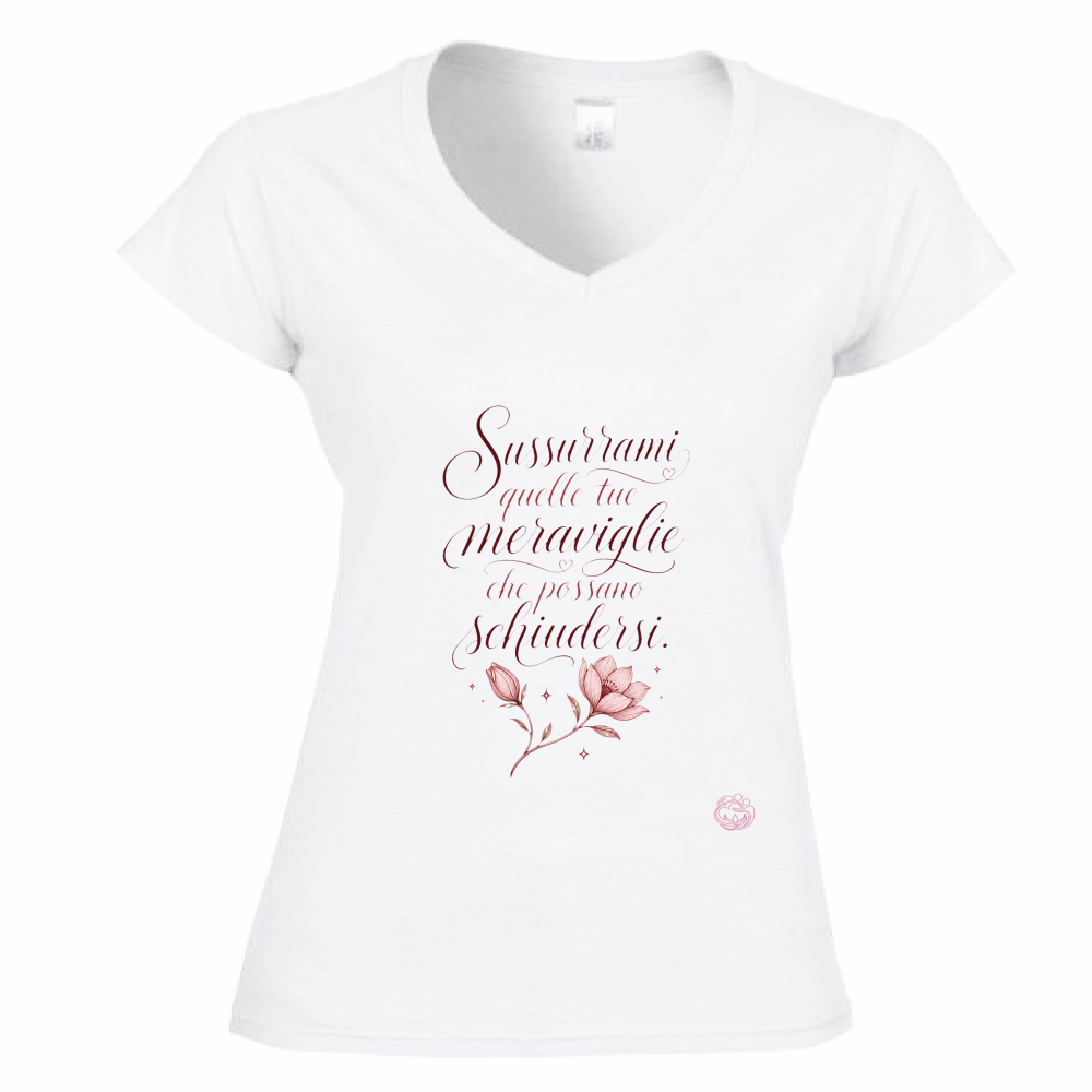 T-Shirt Donna Scollo V Sussurrami