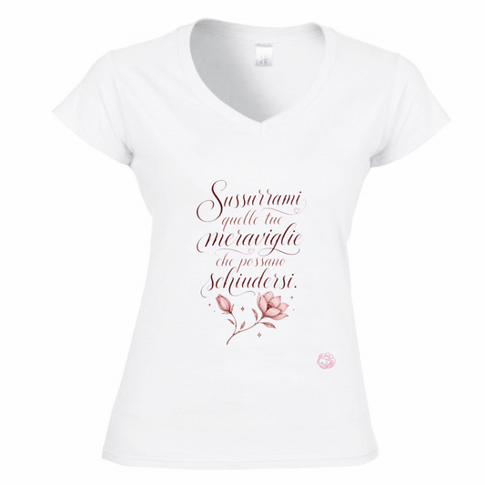 T-Shirt Donna Scollo V Sussurrami