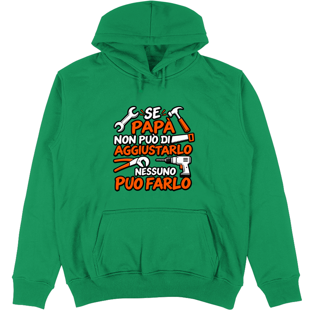 Felpa Unisex con Cappuccio Se papà...