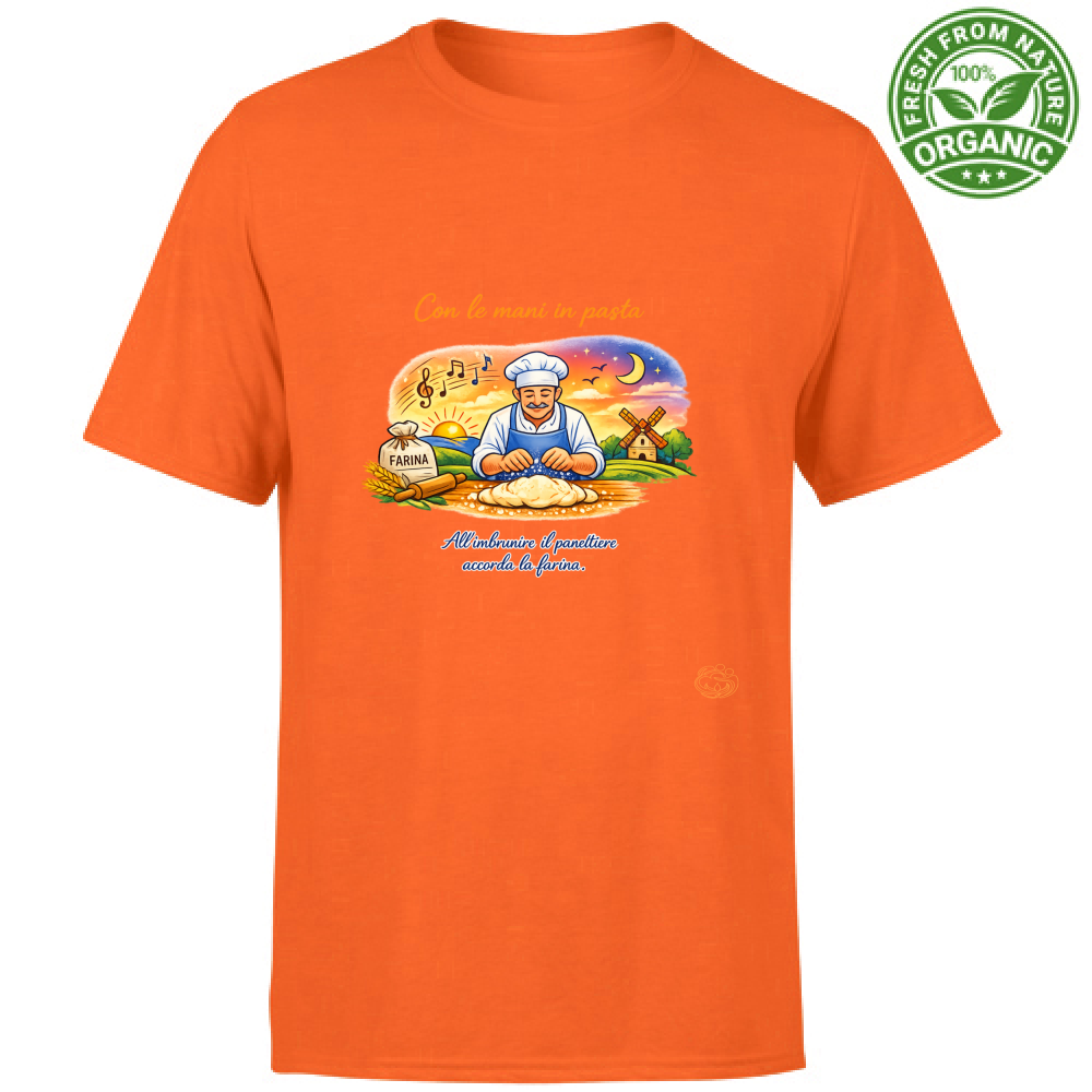 T-Shirt Unisex Organic Con le mani in pasta.