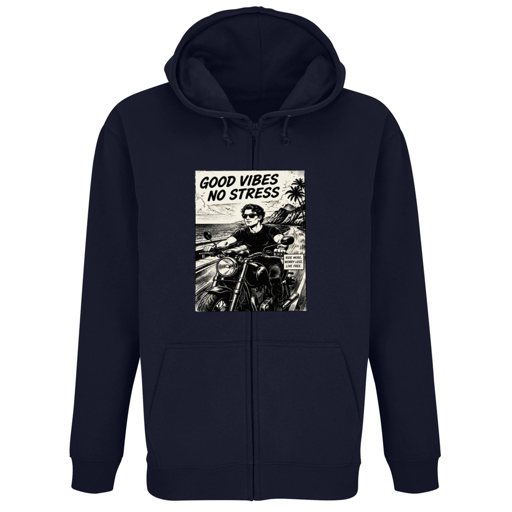 Felpa Premium Cappuccio Zip Good Vibes