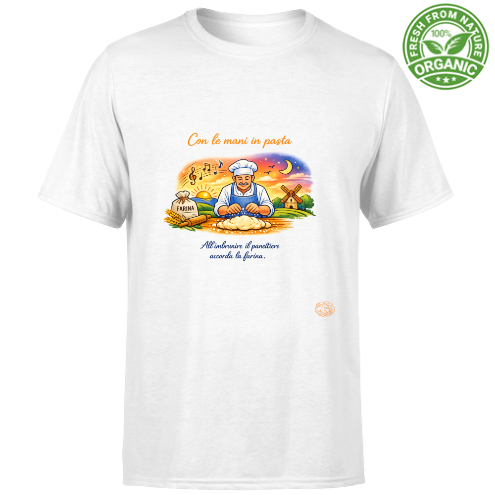 T-Shirt Unisex Organic Con le mani in pasta.