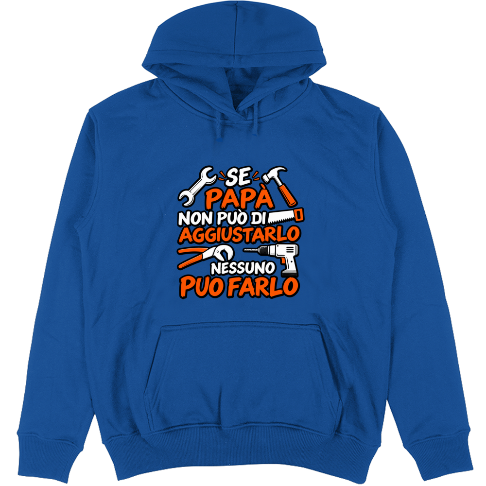 Felpa Unisex con Cappuccio Se papà...